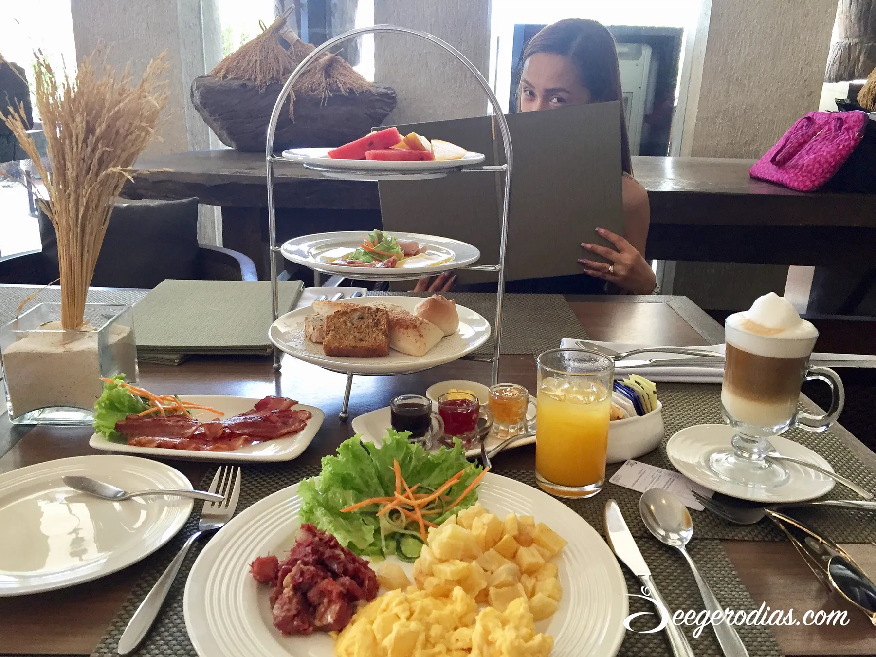 Getting a hearty breakfast before a long day of judging! With Maira - my closest friend in the dance competition world and my constant roommate at hotels all over the world when we were still competing. Oh, and she's also a Gold Medalist for Modern Standard (Ballroom) Discipline in the SEA Games. ;)