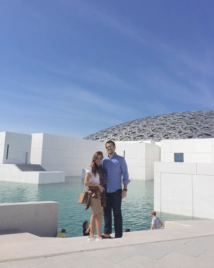 Oliver and me at the Louvre Abu Dhabi.