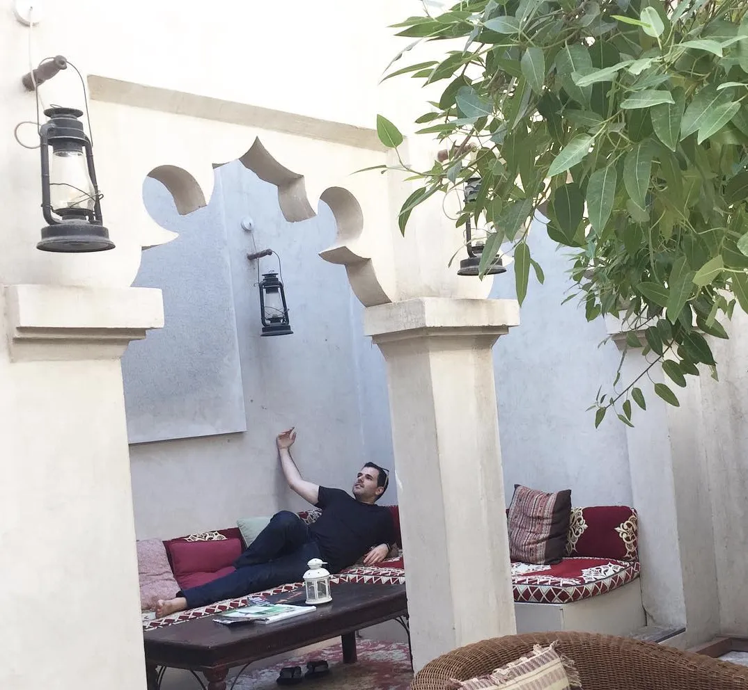 A quiet courtyard break in the old town.