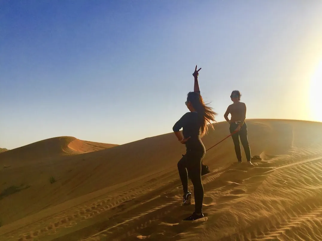 Catching the last of the light on the dunes.