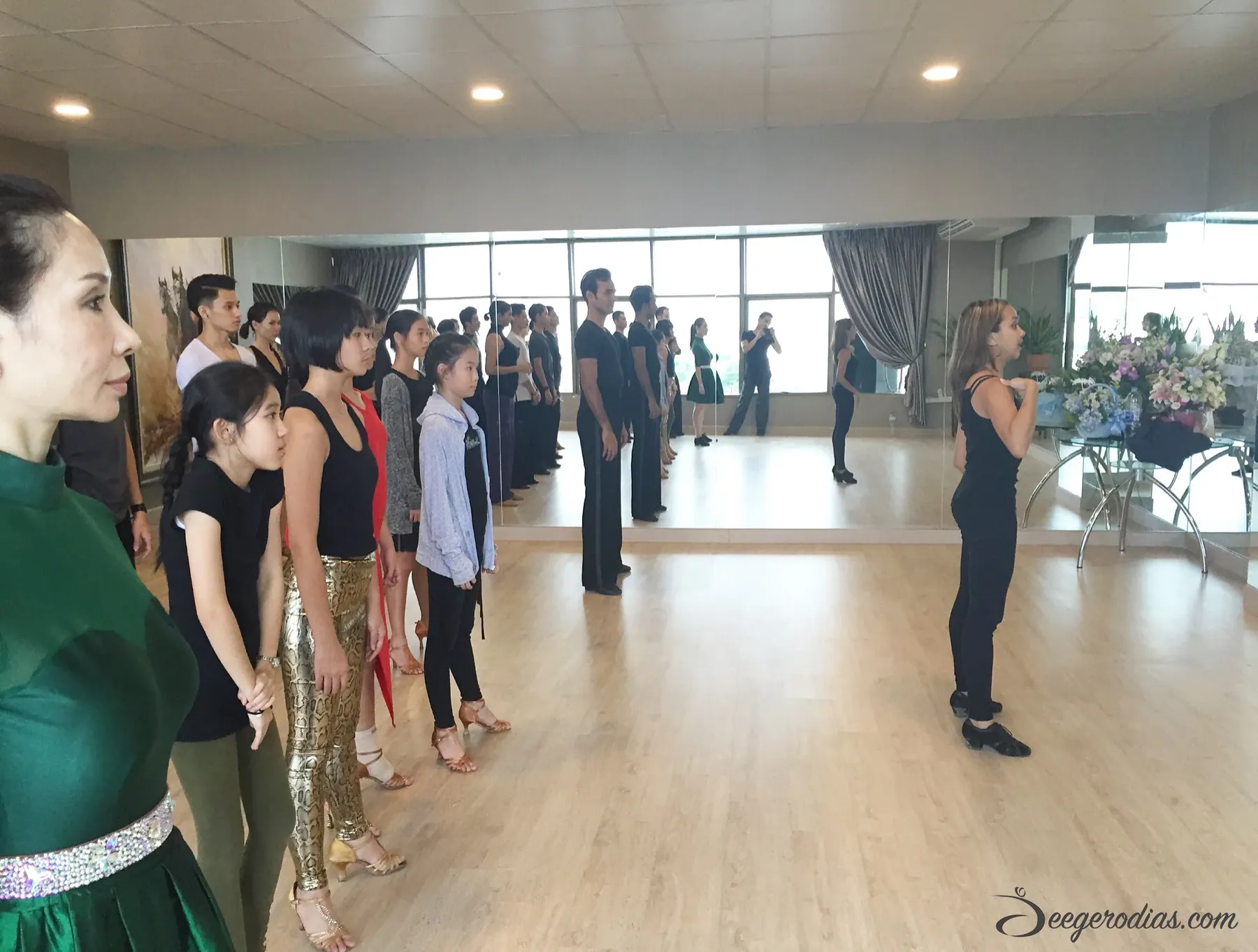 Body alignment and posture.